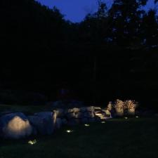 Transform-your-Sainte-Agathe-cottage-into-a-true-night-time-haven-with-dazzling-landscape-lighting 4